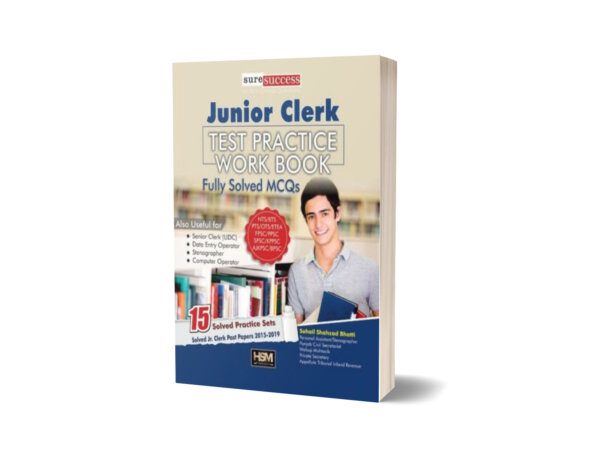 Junior Clerk Test Practice Work Book With Solved MCQs By HSM Publishers