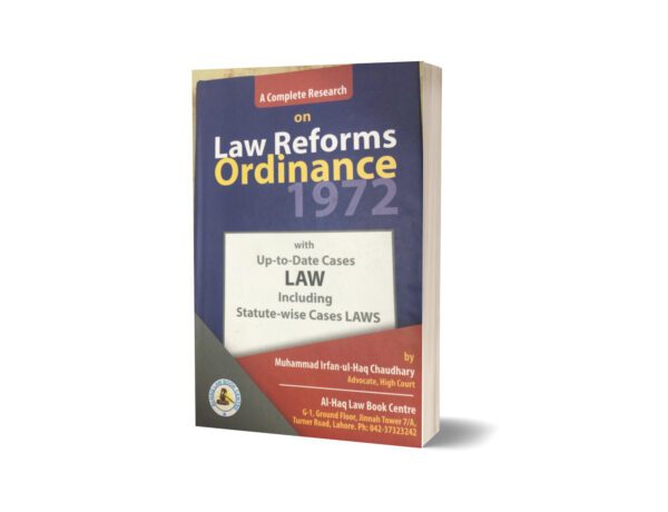 Law reforms ordinance with upto date cases By Muhammad Irfan ul Haq Chaudhry