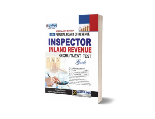 Inspector Inland Revenue Recruitment Test Guide By Dogar Publisher